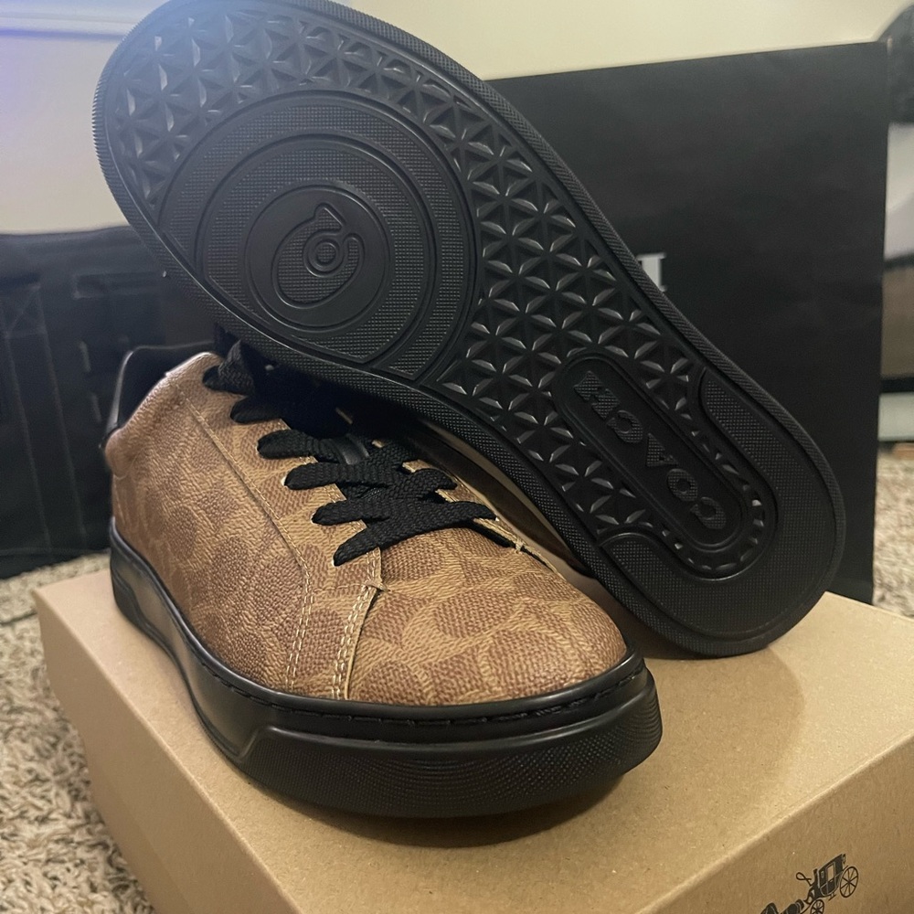 Coach Tan Monogram Sneakers - Picture 3 of 5